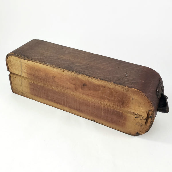 Antique Wooden Tiger Oak Sewing Machine Cabinet Drawer Cast Iron Ram Head Pull