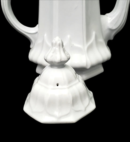 Antique White Ironstone Tea Pot Sydenham Shape by T&R Boote English Registry Mark