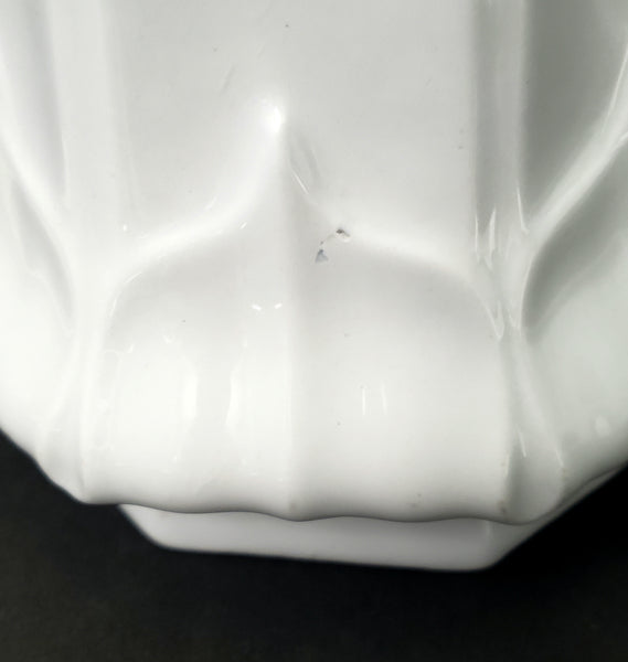 Antique White Ironstone Tea Pot Sydenham Shape by T&R Boote English Registry Mark