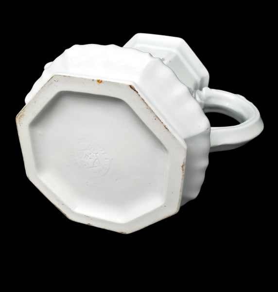 Antique White Ironstone Tea Pot Sydenham Shape by T&R Boote English Registry Mark