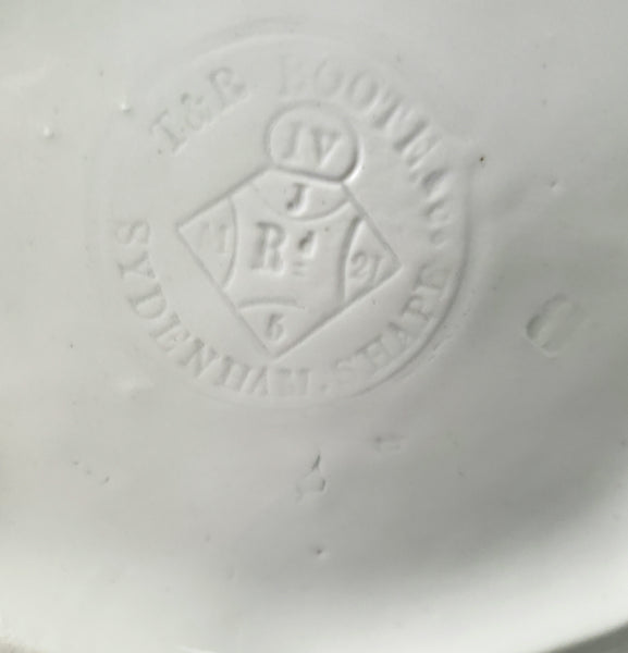 Antique White Ironstone Tea Pot Sydenham Shape by T&R Boote English Registry Mark