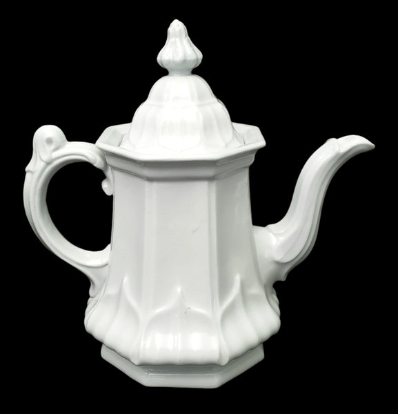 Antique White Ironstone Tea Pot Sydenham Shape by T&R Boote English Registry Mark