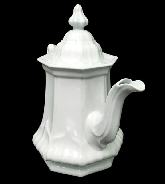 Antique White Ironstone Tea Pot Sydenham Shape by T&R Boote English Registry Mark