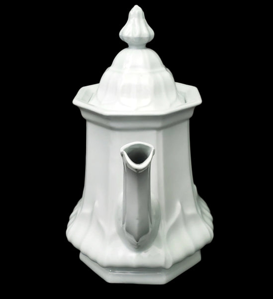 Antique White Ironstone Tea Pot Sydenham Shape by T&R Boote English Registry Mark
