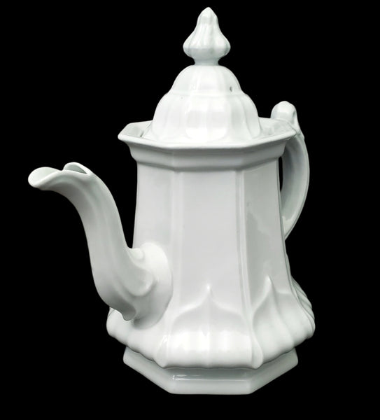 Antique White Ironstone Tea Pot Sydenham Shape by T&R Boote English Registry Mark