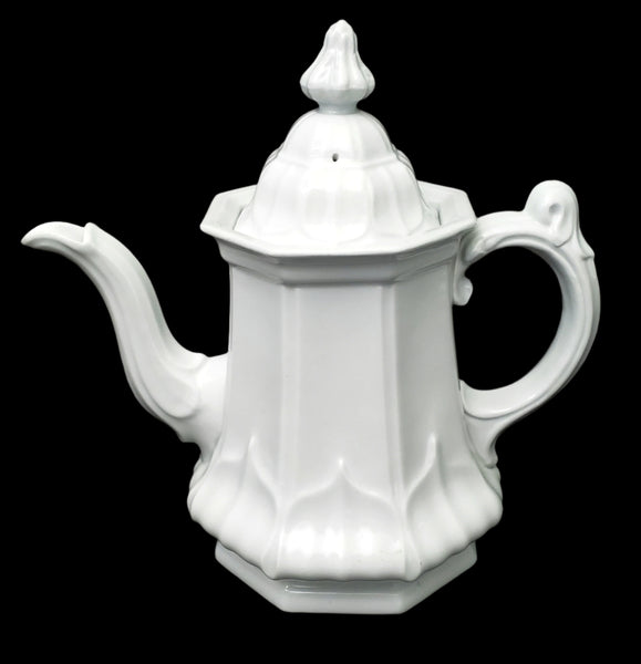 Antique White Ironstone Tea Pot Sydenham Shape by T&R Boote English Registry Mark