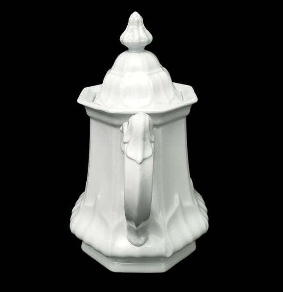 Antique White Ironstone Tea Pot Sydenham Shape by T&R Boote English Registry Mark