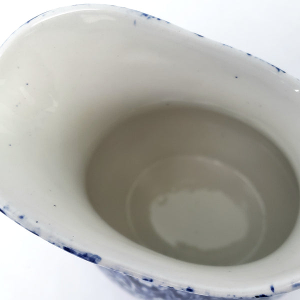 Vintage Blue Calico Jug Small Pitcher 20 oz. Royal Crownford Staffordshire England