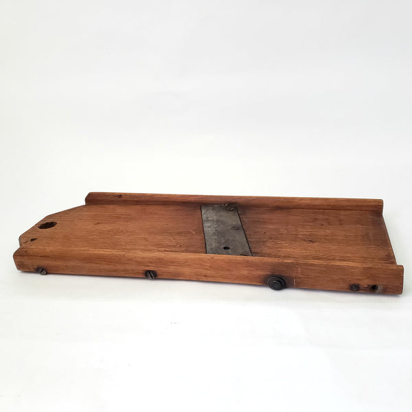 Antique Wooden Slaw Board Cabbage Cutter 20 inches Rustic Farmhouse
