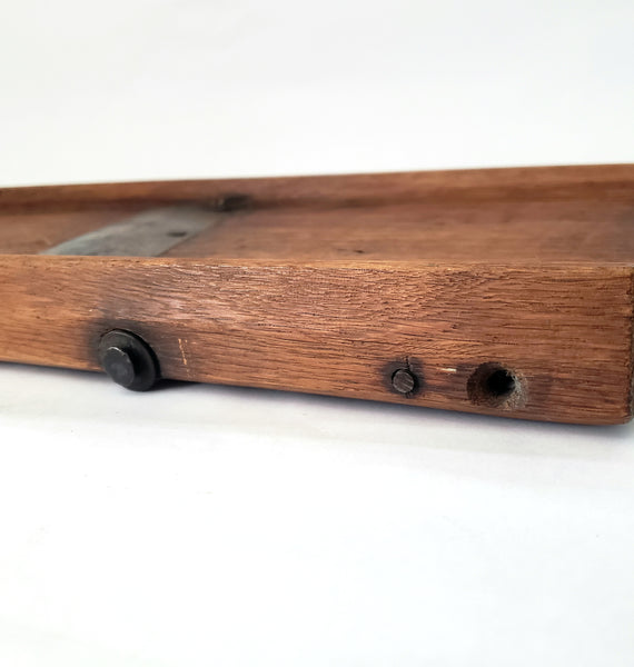 Antique Wooden Slaw Board Cabbage Cutter 20 inches Rustic Farmhouse