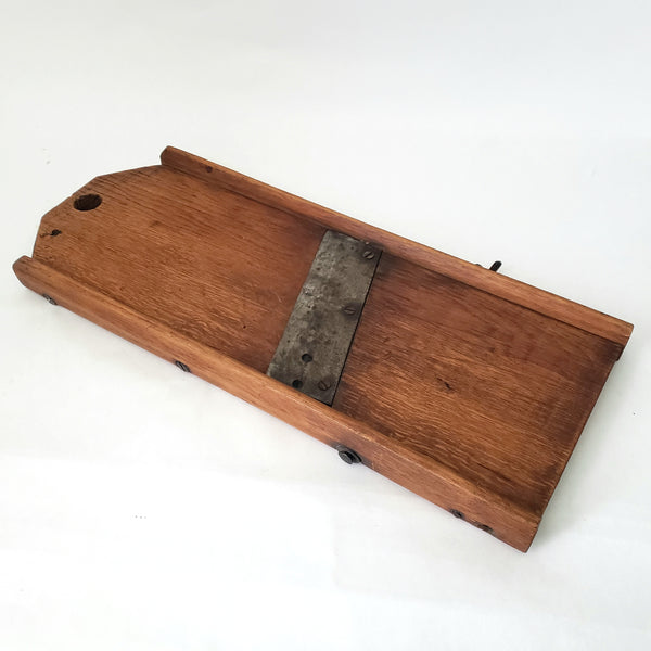 Antique Wooden Slaw Board Cabbage Cutter 20 inches Rustic Farmhouse