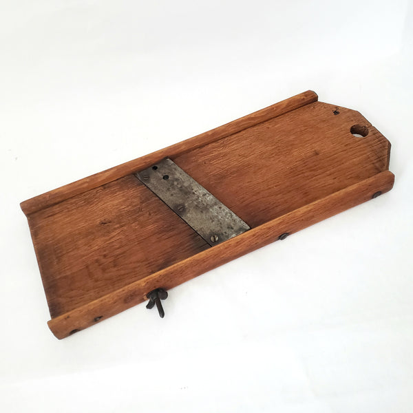 Antique Wooden Slaw Board Cabbage Cutter 20 inches Rustic Farmhouse
