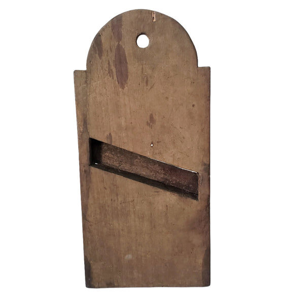 Old Rustic Wooden Slaw Board Cabbage Cutter Tombstone Top 18 inches