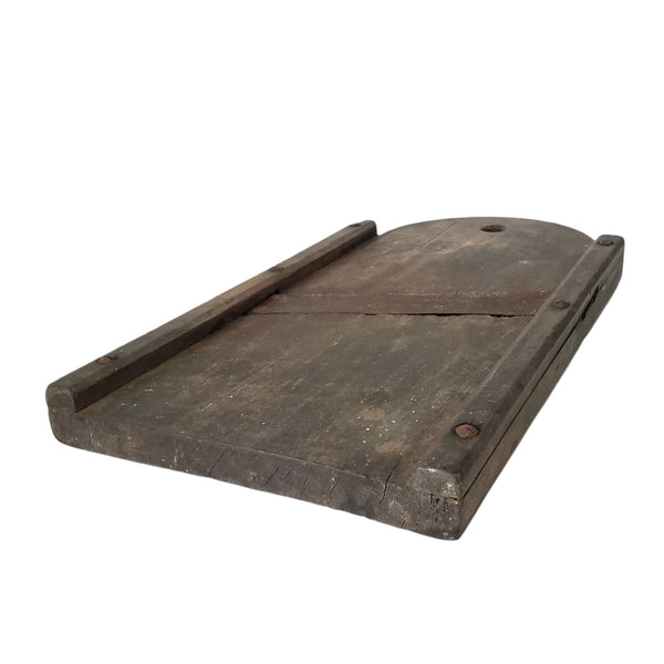 Old Rustic Wooden Slaw Board Cabbage Cutter Tombstone Top 18 inches