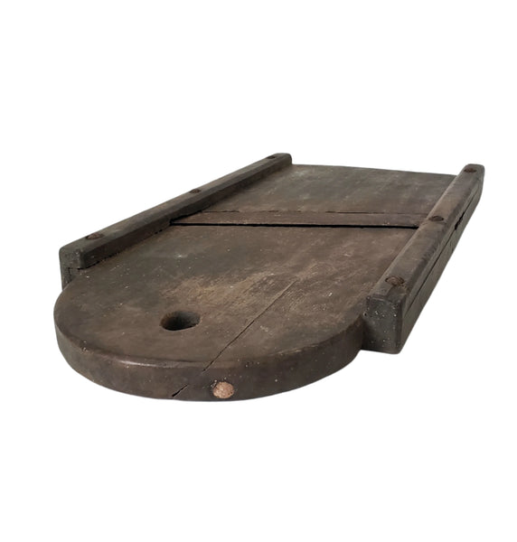 Old Rustic Wooden Slaw Board Cabbage Cutter Tombstone Top 18 inches