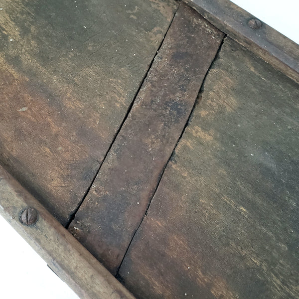 Old Rustic Wooden Slaw Board Cabbage Cutter Tombstone Top 18 inches