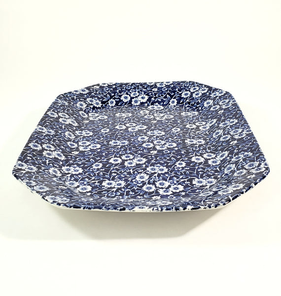 Vintage Royal Crownford 13 inch Serving Platter Blue Calico England