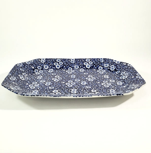 Vintage Royal Crownford 13 inch Serving Platter Blue Calico England
