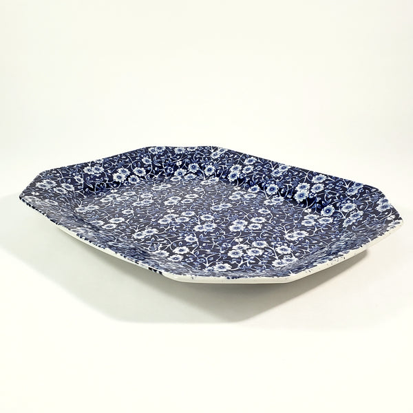 Vintage Royal Crownford 13 inch Serving Platter Blue Calico England