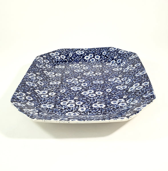 Vintage Royal Crownford 13 inch Serving Platter Blue Calico England