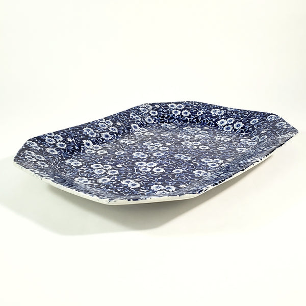 Vintage Royal Crownford 13 inch Serving Platter Blue Calico England