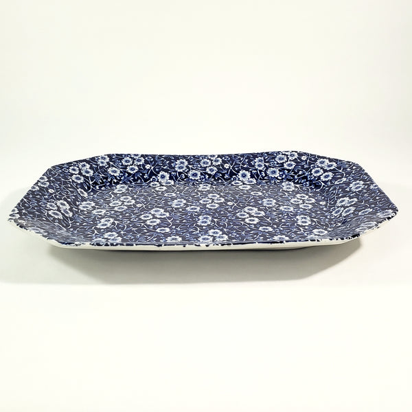 Vintage Royal Crownford 13 inch Serving Platter Blue Calico England