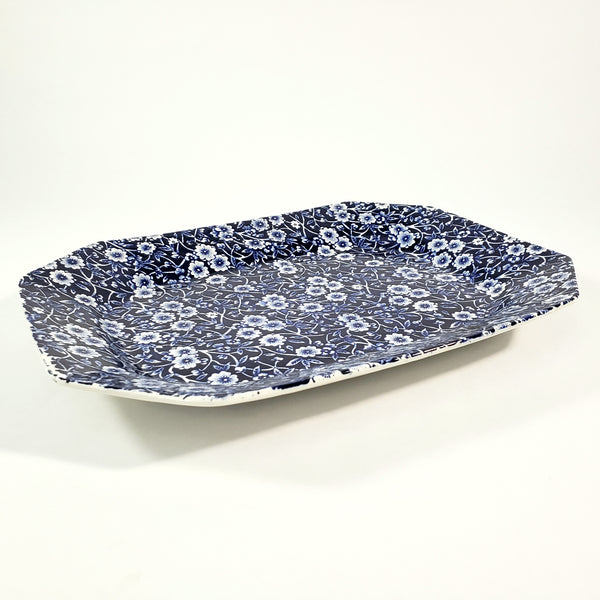 Vintage Royal Crownford 11 inch Serving Platter Blue Calico England