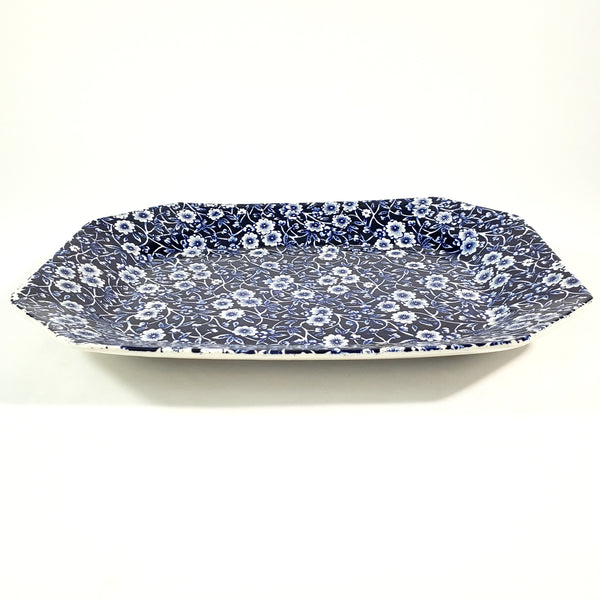 Vintage Royal Crownford 11 inch Serving Platter Blue Calico England
