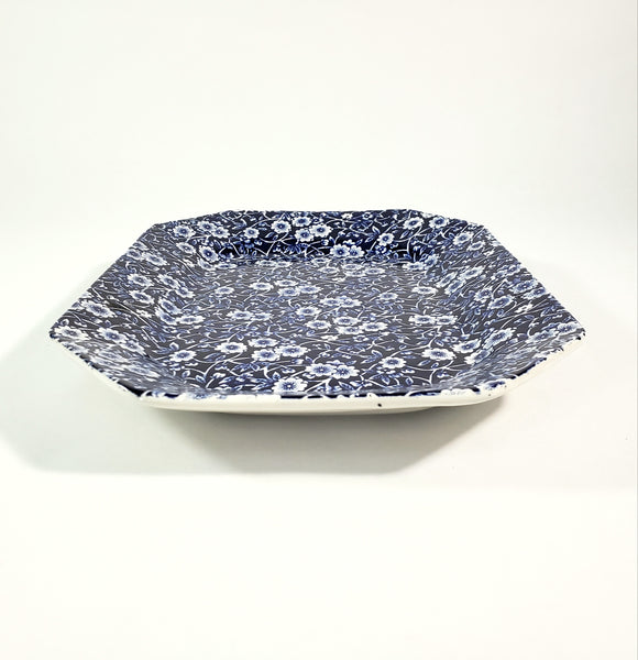 Vintage Royal Crownford 11 inch Serving Platter Blue Calico England