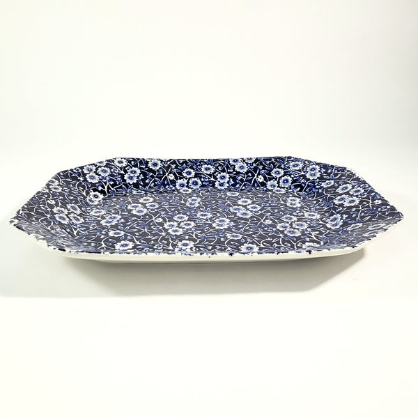 Vintage Royal Crownford 11 inch Serving Platter Blue Calico England