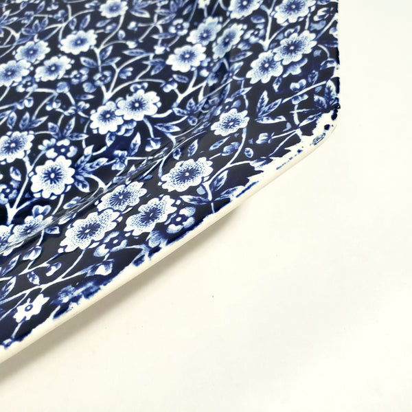Vintage Royal Crownford 11 inch Serving Platter Blue Calico England