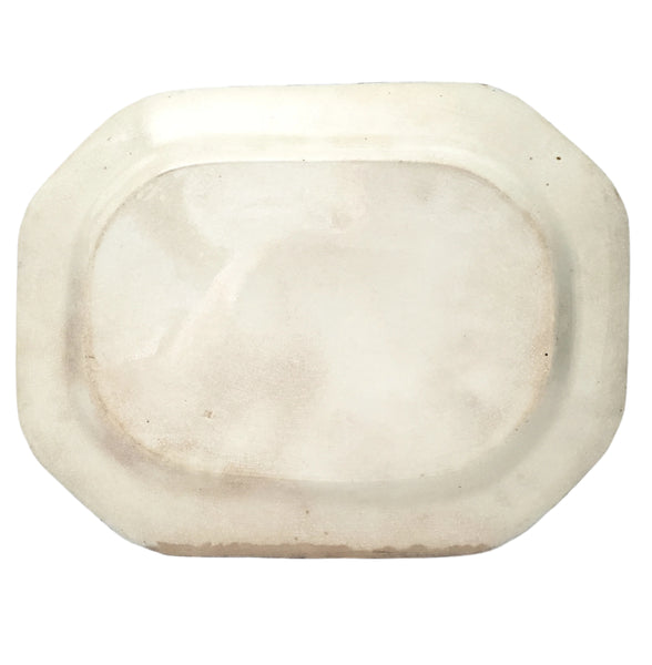 Old Blue Feathered Edge Platter 14 1/2" Crazing