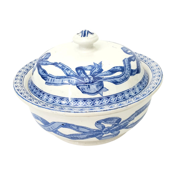 19th Century Round Lidded Soap Dish Three Piece by Copeland England Registry Mark