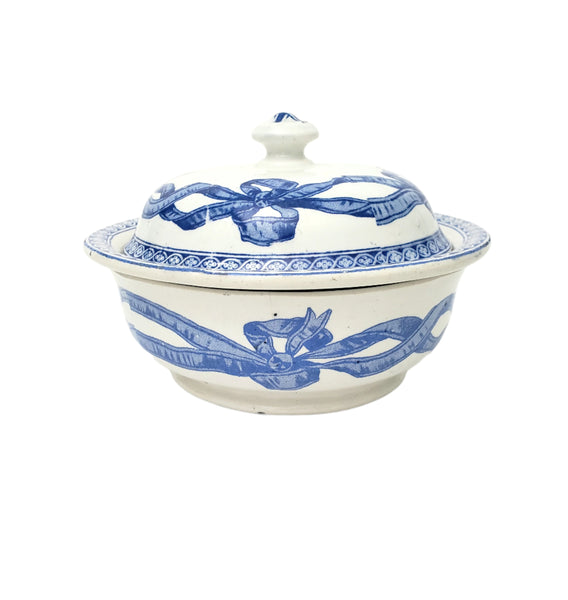19th Century Round Lidded Soap Dish Three Piece by Copeland England Registry Mark
