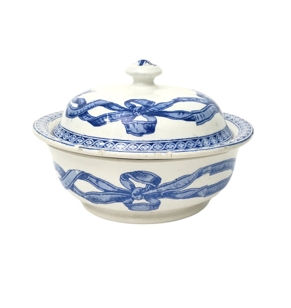 Antique Round Lidded Soap Dish Three Piece by Copeland England Registry Mark