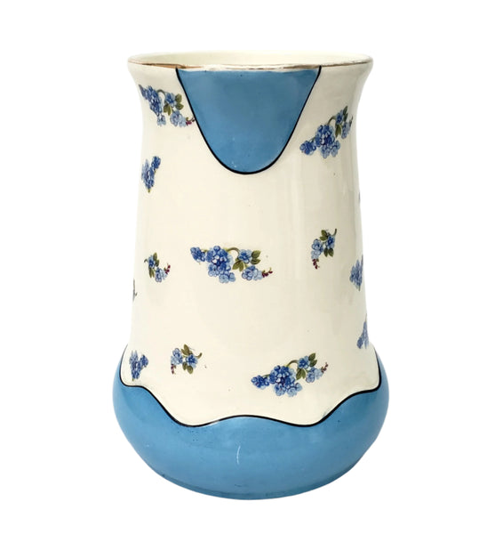 Antique Blue & White Pitcher & Wash Basin Set by Ludwig Wessel Germany