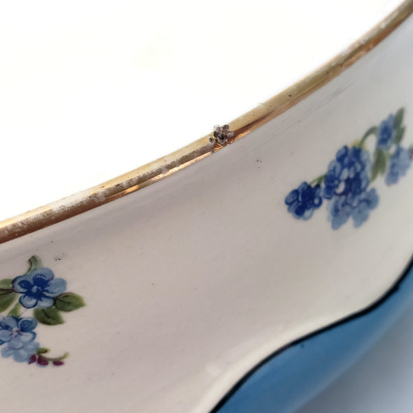 Antique Blue & White Pitcher & Wash Basin Set by Ludwig Wessel Germany