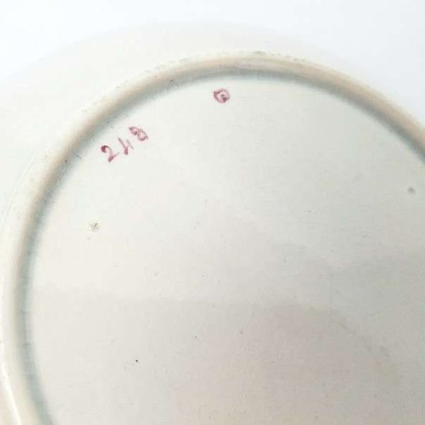 Antique Handless Cups & Saucers Set of 3 Whimsical Floral Pearlware England
