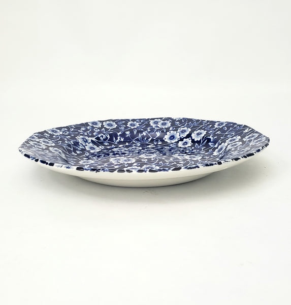 Vintage Royal Crownford Salad Plates Set of 8 Blue Calico Staffordshire England