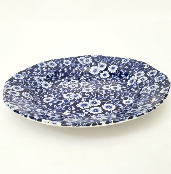 Vintage Royal Crownford Salad Plates Set of 8 Blue Calico Staffordshire England