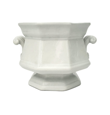 Antique White Ironstone Sugar Bowl No Lid Kitchen Accent