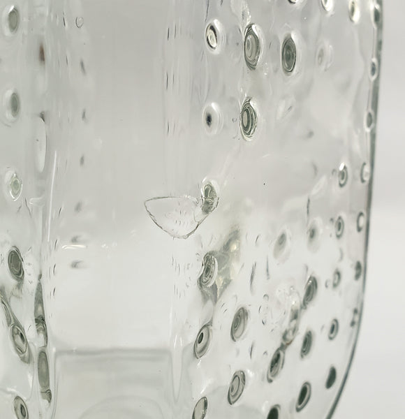 Vintage Hoosier Glass Storage Jar RAISED DOT Pattern 7"
