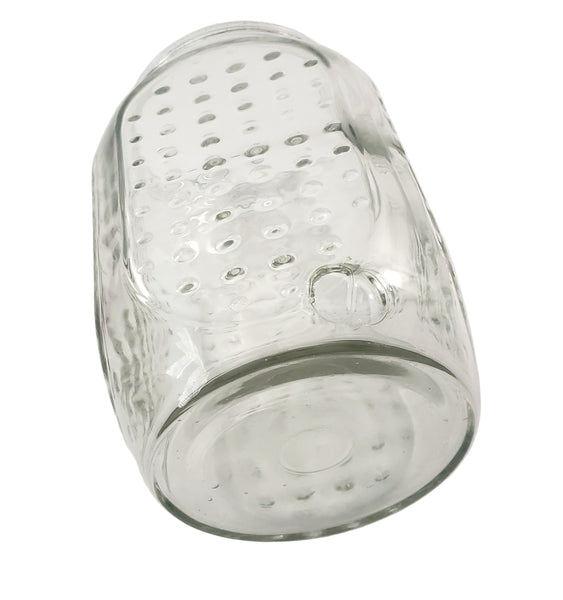 Vintage Hoosier Glass Storage Jar RAISED DOT Pattern 7"