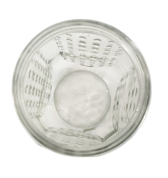 Vintage Hoosier Glass Storage Jar RAISED DOT Pattern 7"