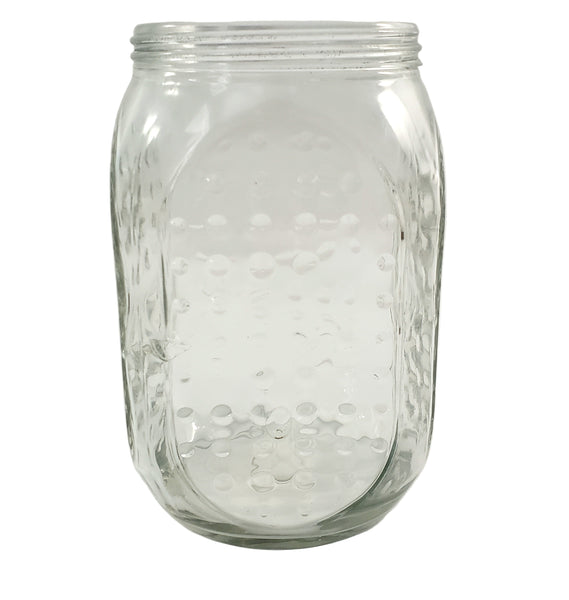 Vintage Hoosier Glass Storage Jar RAISED DOT Pattern 7"