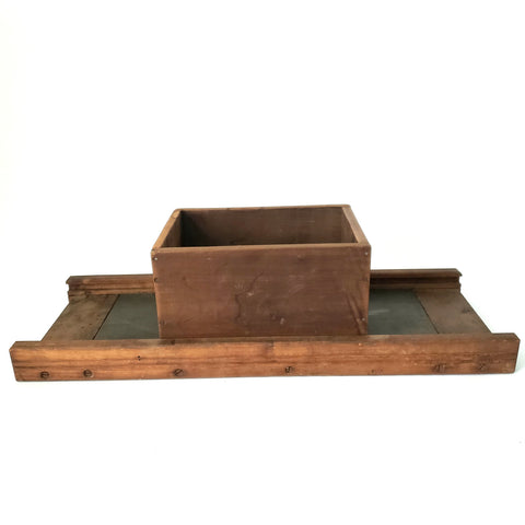 Antique Tucker & Dorsey Wooden Cabbage Kraut Cutter with Slider Box Indianapolis Indiana