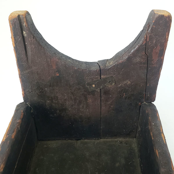 Primitive Wooden Foot Stool Mortise & Tenon Joints Early Repair