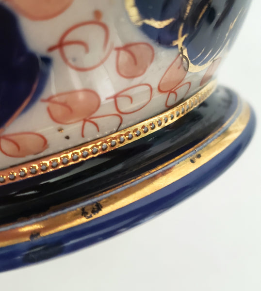 Antique English Biscuit Jar with Lid by William Woods & Co. Staffordshire