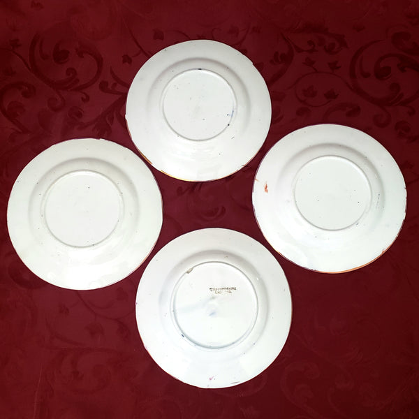 Antique Gaudy Welsh Side Plates Saucers 10 piece Staffordshire England