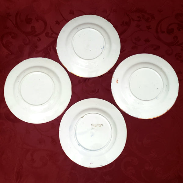 Antique Gaudy Welsh Side Plates Saucers 10 piece Staffordshire England